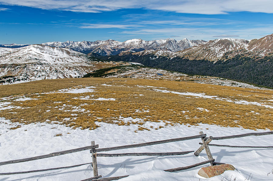 Snow Capped Mountains on Trail Ridge Road in Colorado Photograph by Willie Harper