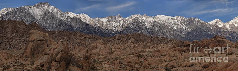 Snow Caps Above The Alabama Hills Photograph by Adam Jewell