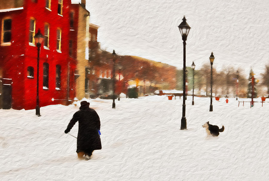 Snow close to Christmas at Fells Point Photograph by SCB Captures