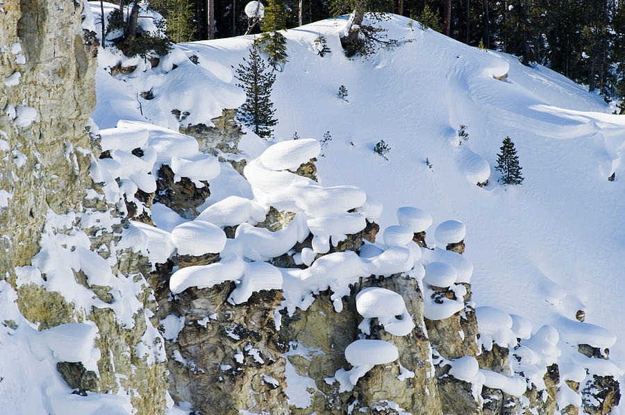 Snow Clumps Balanced On Rocks Photograph by Tom Bol | Fine Art America