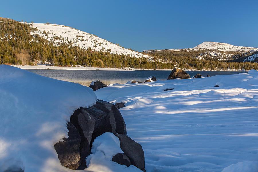 Snow Covered Boulder Photograph by Marc Crumpler