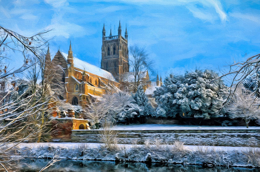 Architecture Digital Art - Snow Covered Cathedral 4 by Roy Pedersen