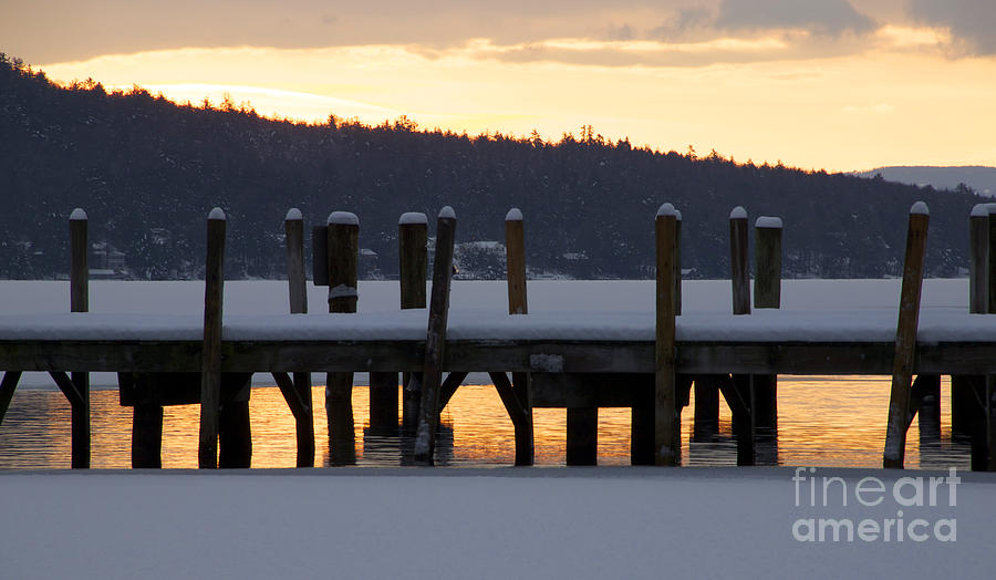 Meredith Photograph - Snow Covered Docks by Mike Mooney Meredith Photograph - Snow Covered Docks by Mike Mooney