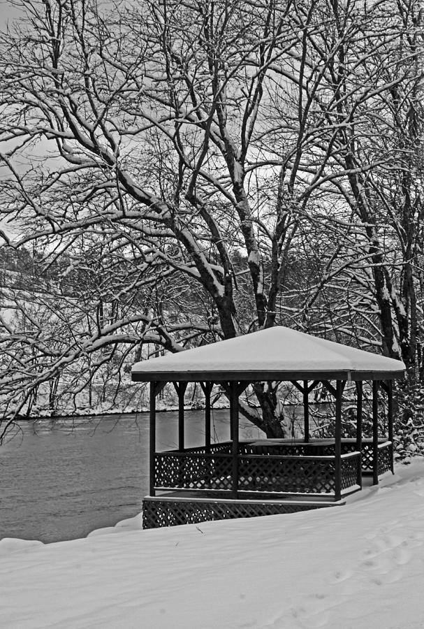 Snow Covered in BW Photograph by Jennifer Robin