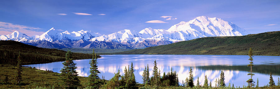 Denali National Park Photograph - Snow Covered Mountains, Mountain Range by Panoramic Images
