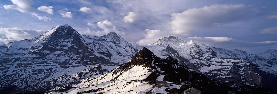 Snow Covered Mountains, Mt Eiger, Mt Photograph by Panoramic Images