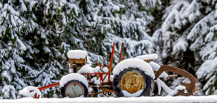 Snow Covered Tractor Photograph by Rob Green