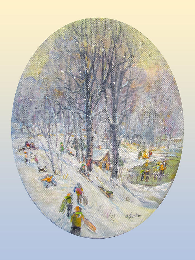 Snow Day Painting by Donna Tucker