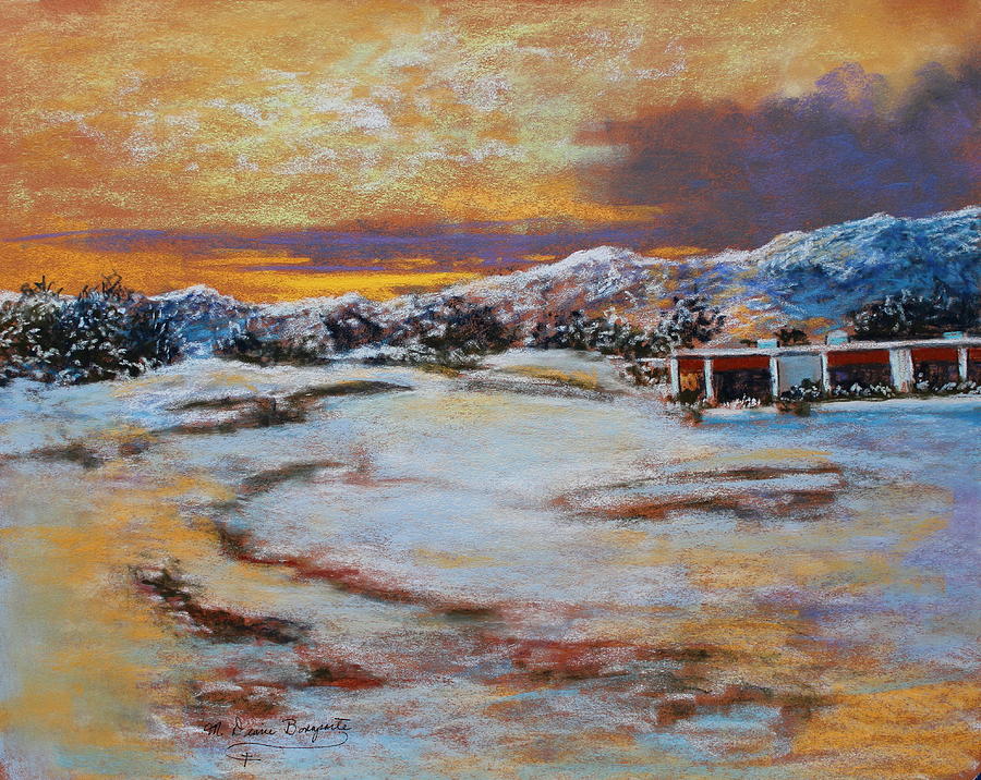 Snow Day in El Dorado Painting by M Diane Bonaparte