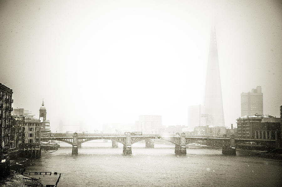 London Photograph - Snow day in London by Lenny Carter