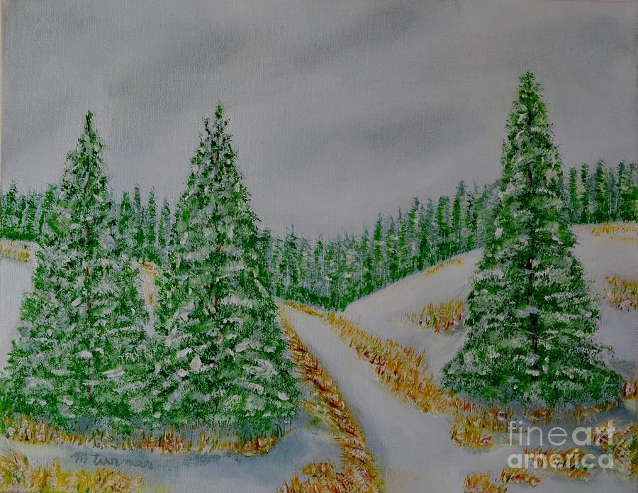 Tree Painting - Snow Day by Melvin Turner