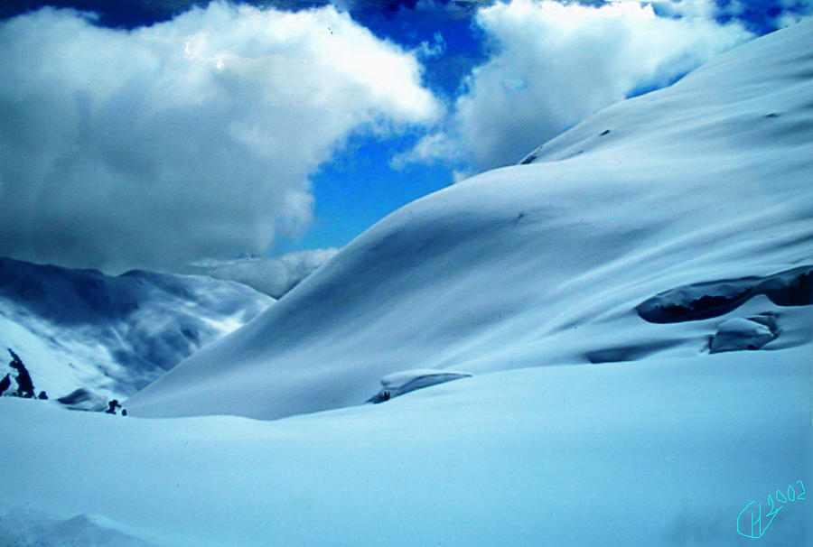 Winter Photograph - Snow Face in the  Mountain by Colette V Hera Guggenheim
