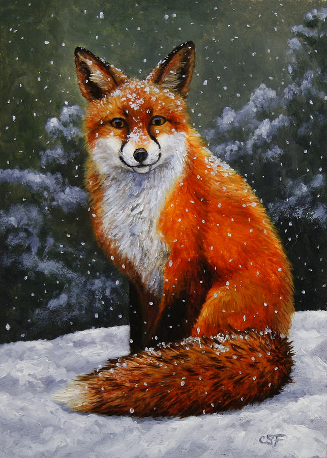 Snow Fox Painting