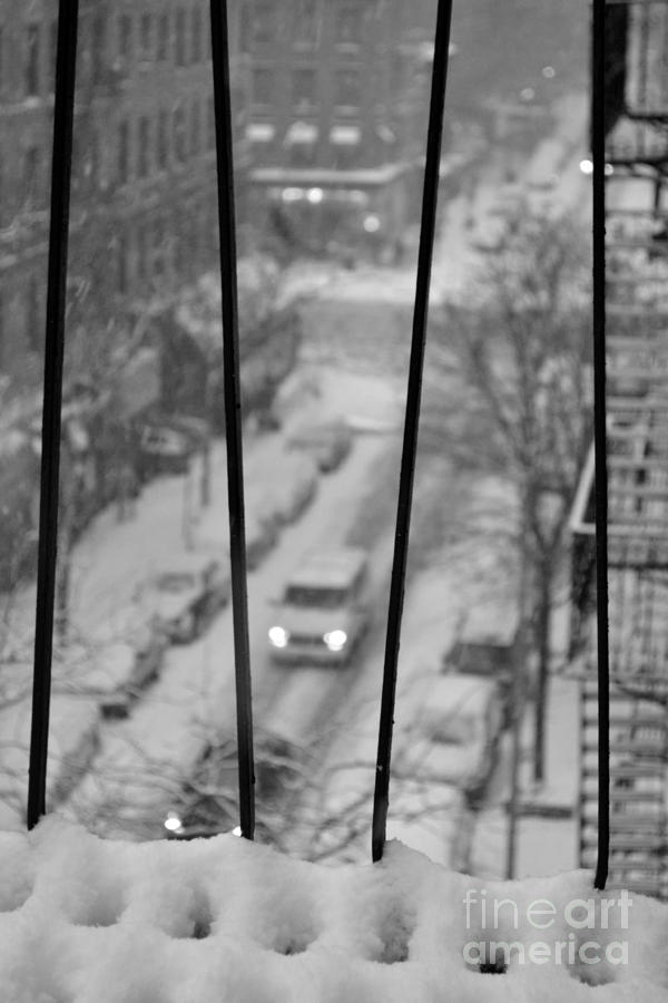 Winter Photograph - Snow From My Window by Miriam Danar