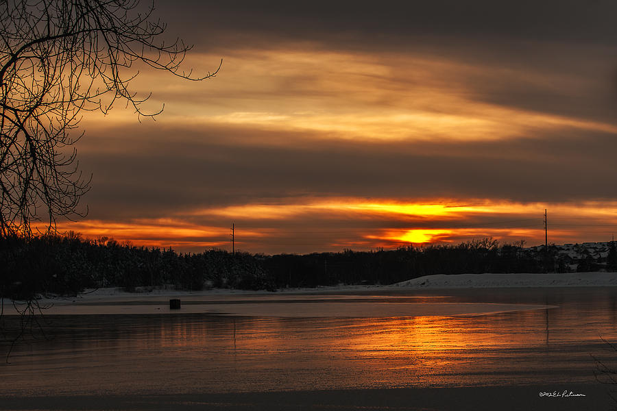 Snow Ice And Sunset Photograph by Ed Peterson