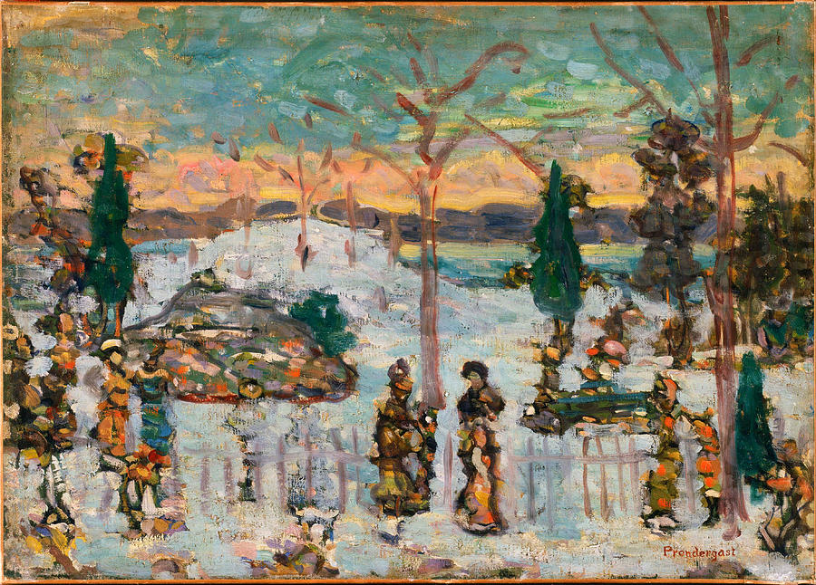Snow in April Painting by Maurice Brazil Prendergast
