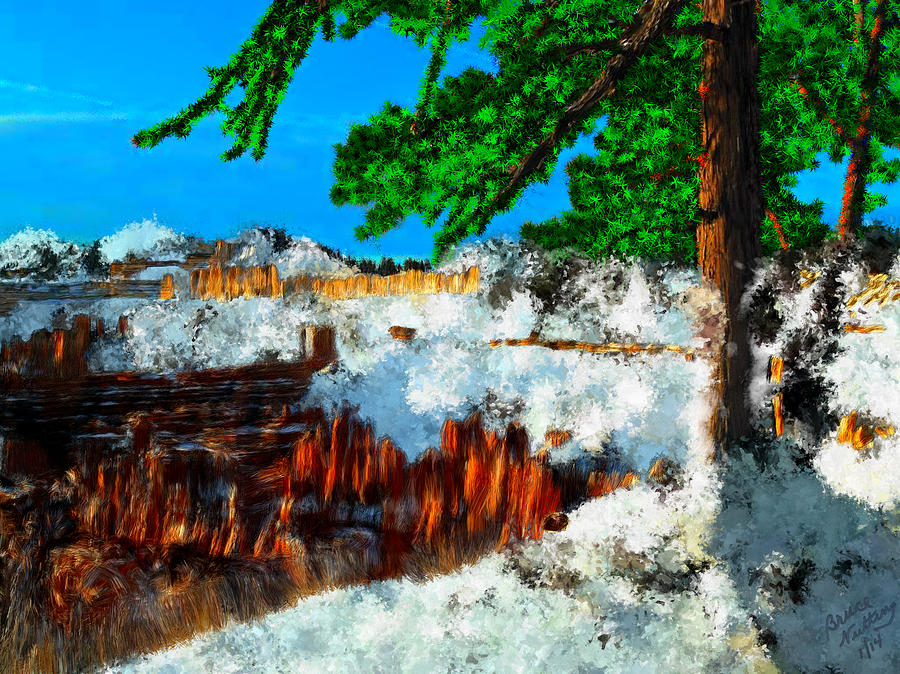 Snow in Bryce Canyon Painting by Bruce Nutting