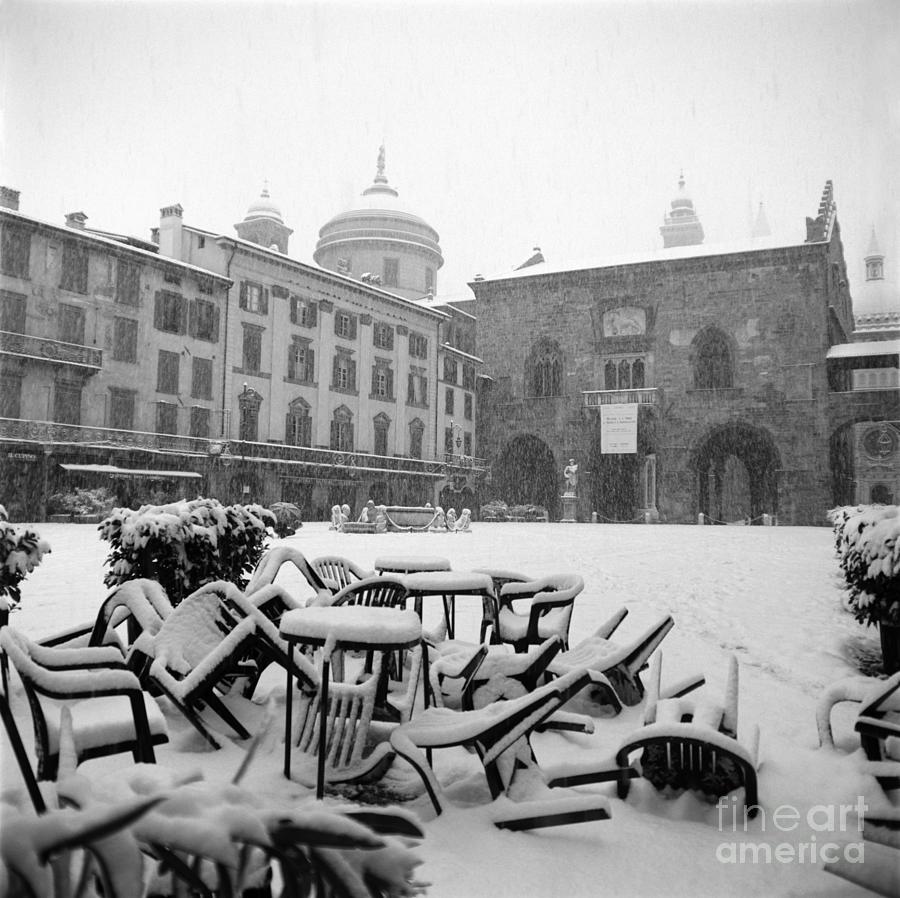 Snow in Citta Alta Photograph by Riccardo Mottola