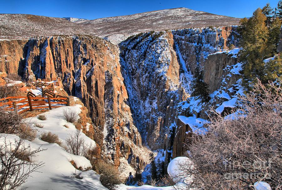 Snow In The Black Canyon Photograph by Adam Jewell
