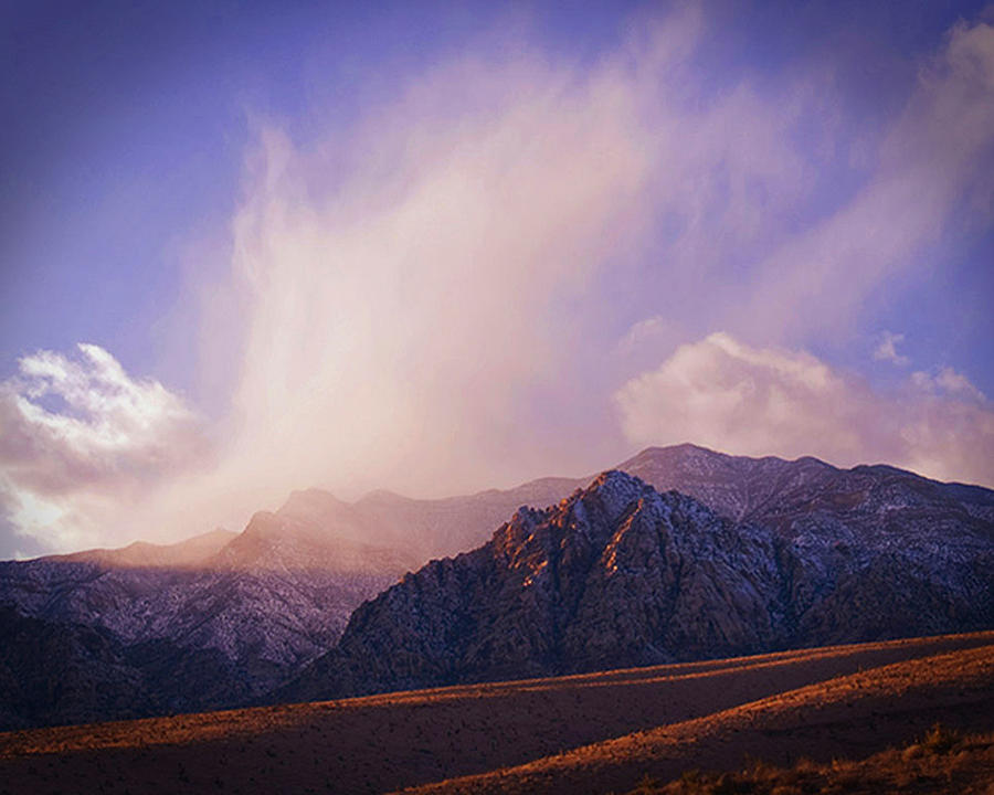 Red Rock Canyon Photograph - Snow in the Mountains by Ed Cooper