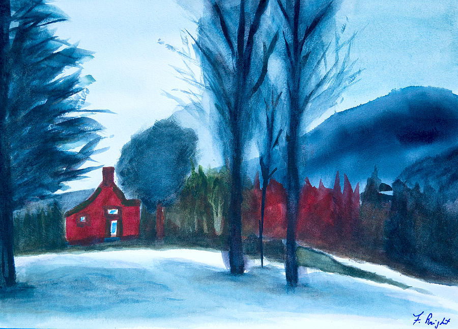 Snow In Vermont Painting by Frank Bright