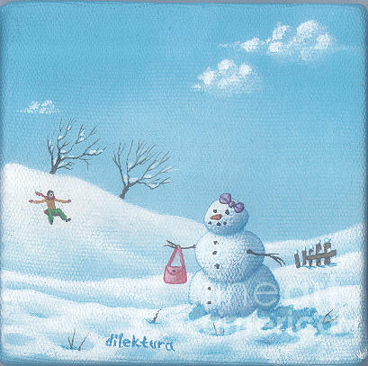 Winter Painting - Snow Lady by Dilek Tura