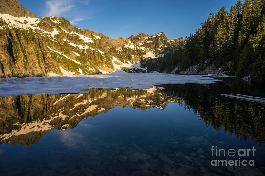 Snow Lake Beauty and Beneath Photograph by Mike Reid