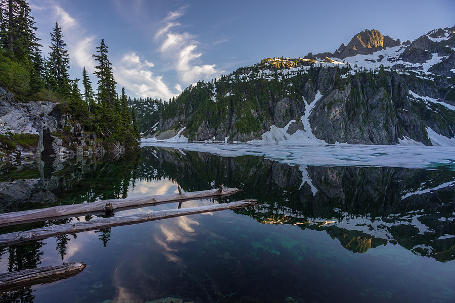 Snow Lake Peaceful Dusk Photograph by Mike Reid