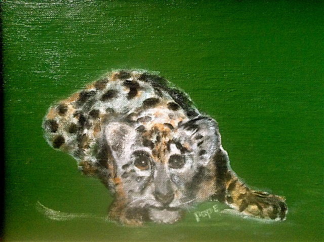 Snow Leopard Painting by Bruce Ben Pope