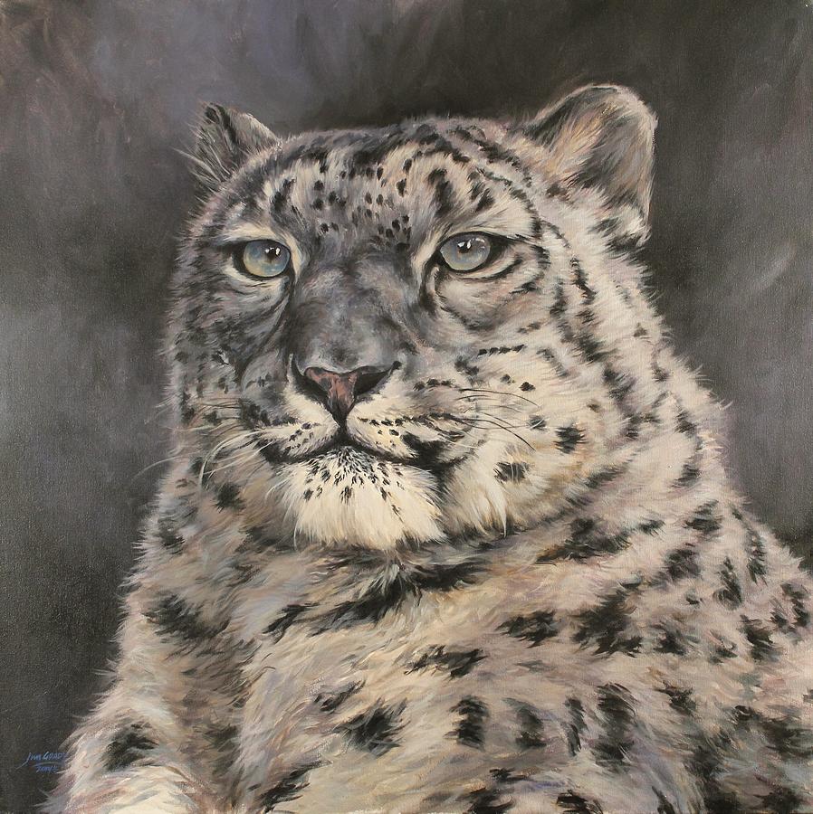 Snow Leopard Painting by Jim Grady - Fine Art America