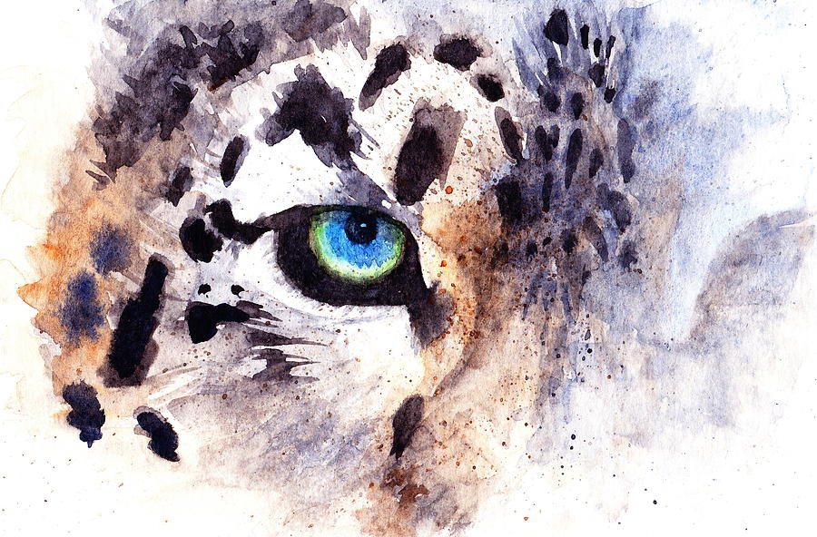 Animal Painting - Snow Leopard by Max Good