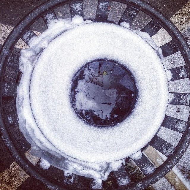 Donut Photograph - Snow Made Me A Donut #snow #donut by Bruce Wang