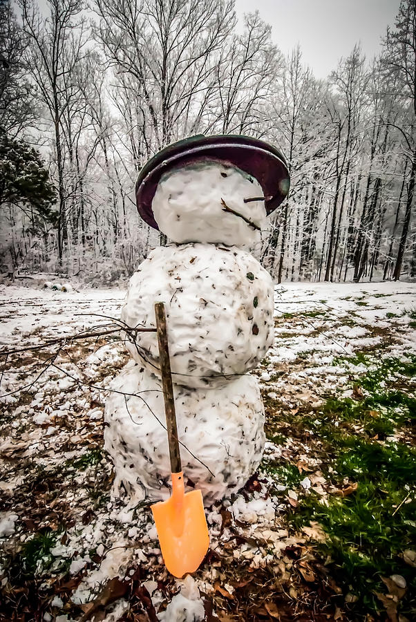 Snow Man Photograph by Alex Grichenko