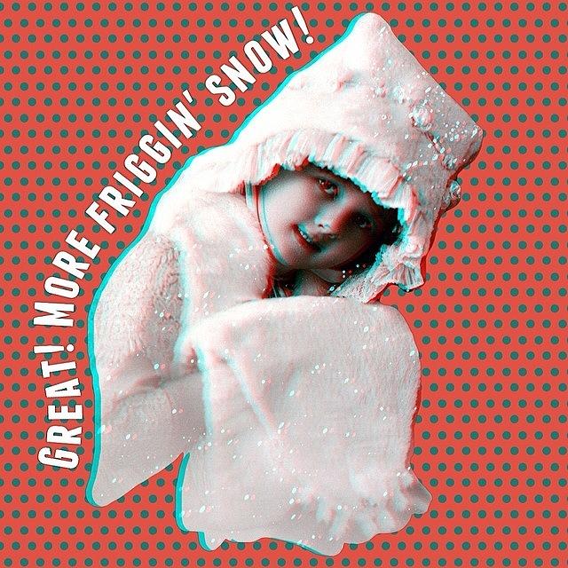 Snow Photograph - #snow #monday #retromatic by Mary Welsch