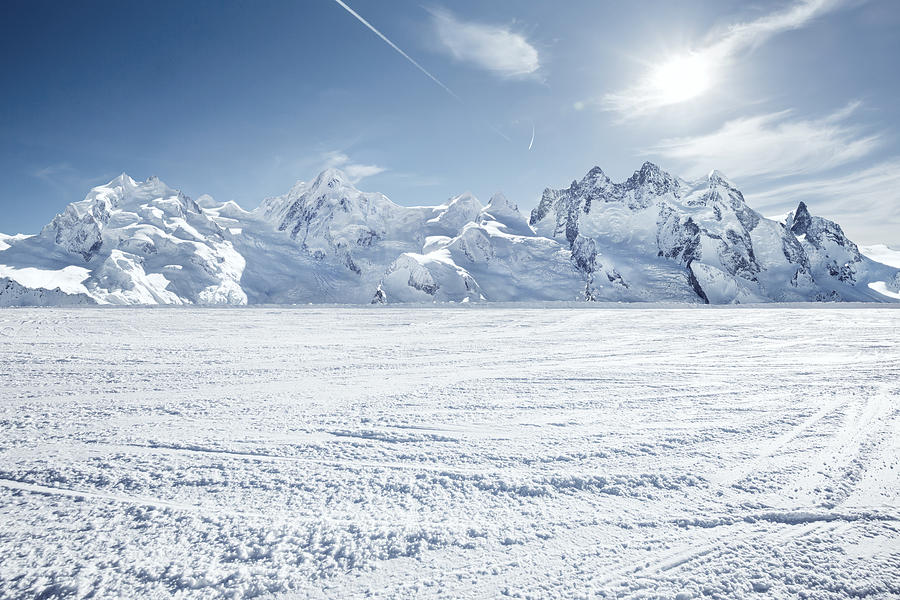 Snow mountain in Switzerland Photograph by Li Ning