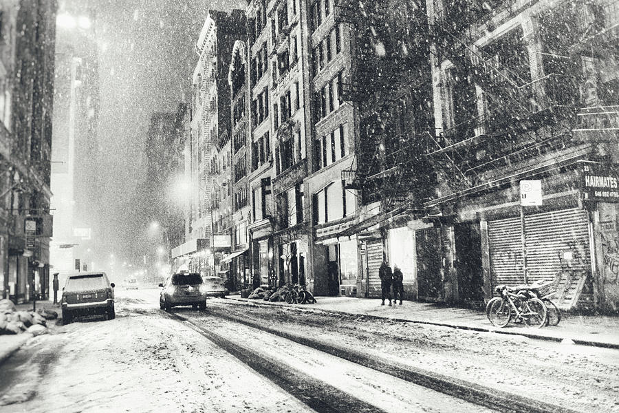 Snow - New York City - Winter Night Photograph by Vivienne Gucwa