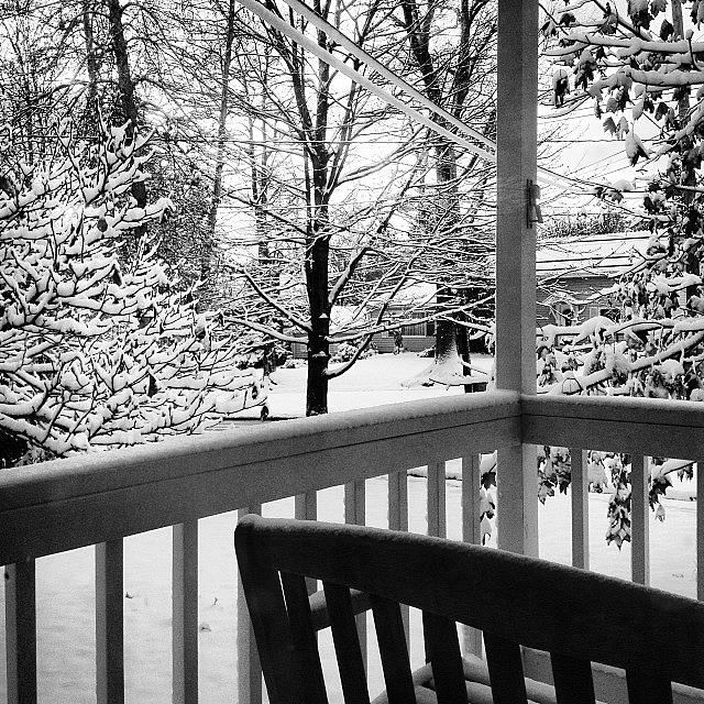 Ohio Photograph - #snow #ohio #blackandwhite by Jacqueline Anderson-Mendoza