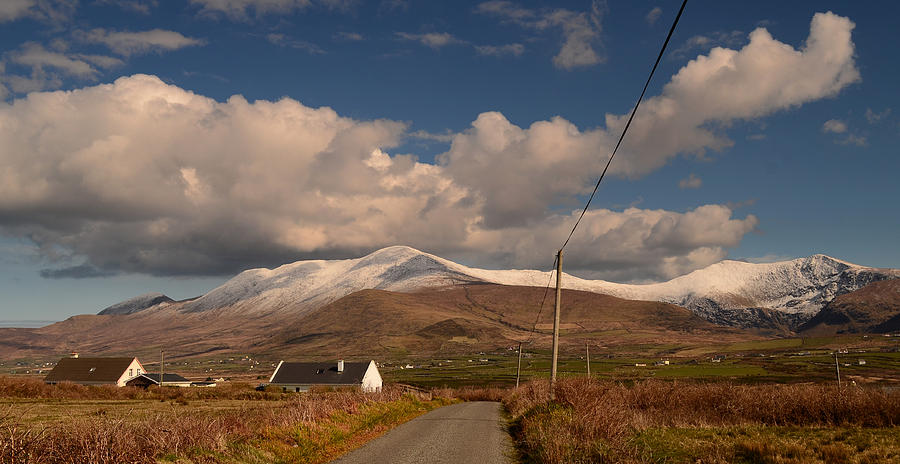 Mountain Photograph - Snow on Dingle Mountains by Barbara Walsh
