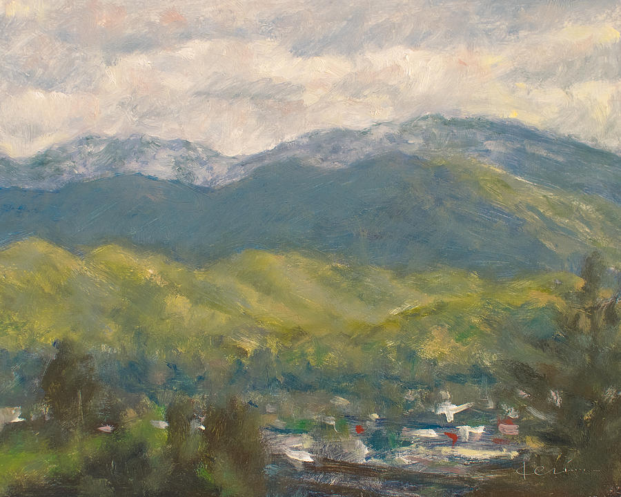 Snow on Mount Diablo Number two Painting by Kerima Swain