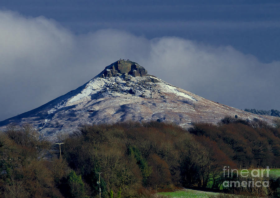 Snow on Roseberry Topping Photograph by Martyn Arnold