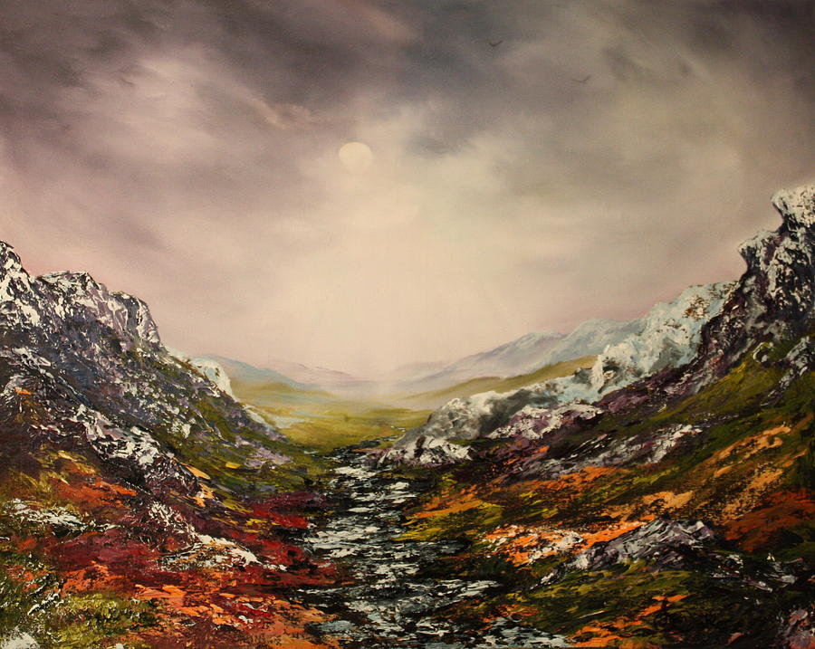 Snow on the Cairngorms Painting by Jean Walker