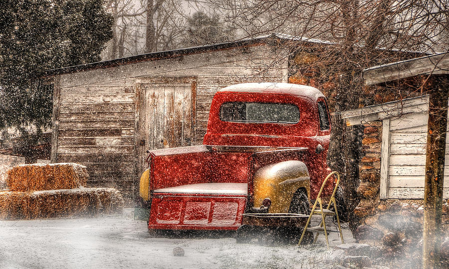 Snow on the Farm Photograph by Ken Smith