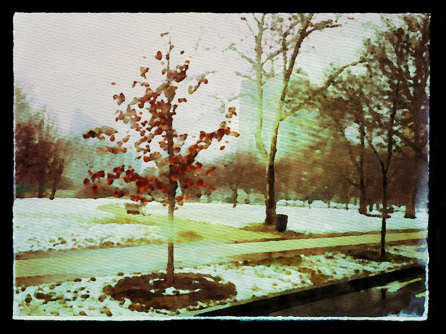 Snow On The Parkway Photograph by Alice Gipson