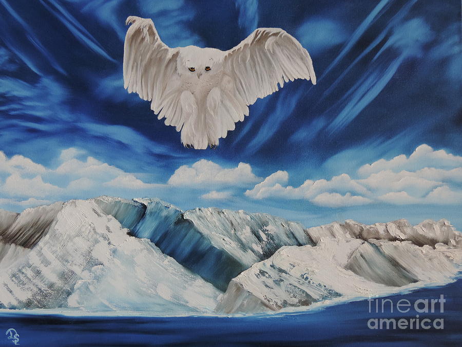 Snow Owl Painting