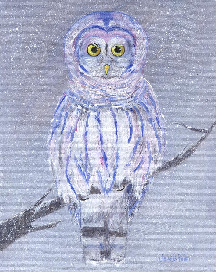 Snow Owl Painting by Jamie Frier