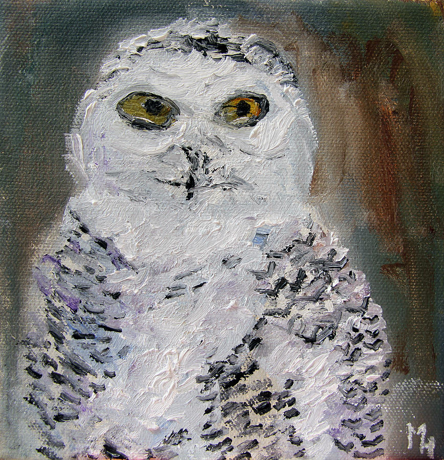 Nature Painting - Snow Owl by Michael Helfen