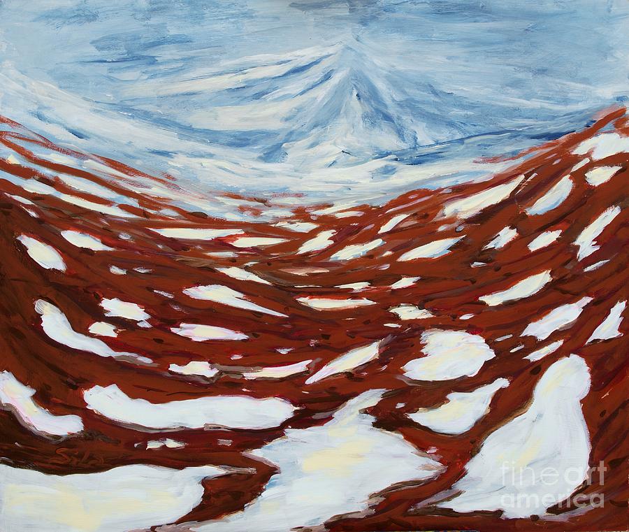 Snow Patches On The Mountain Painting by Lidija Ivanek - SiLa