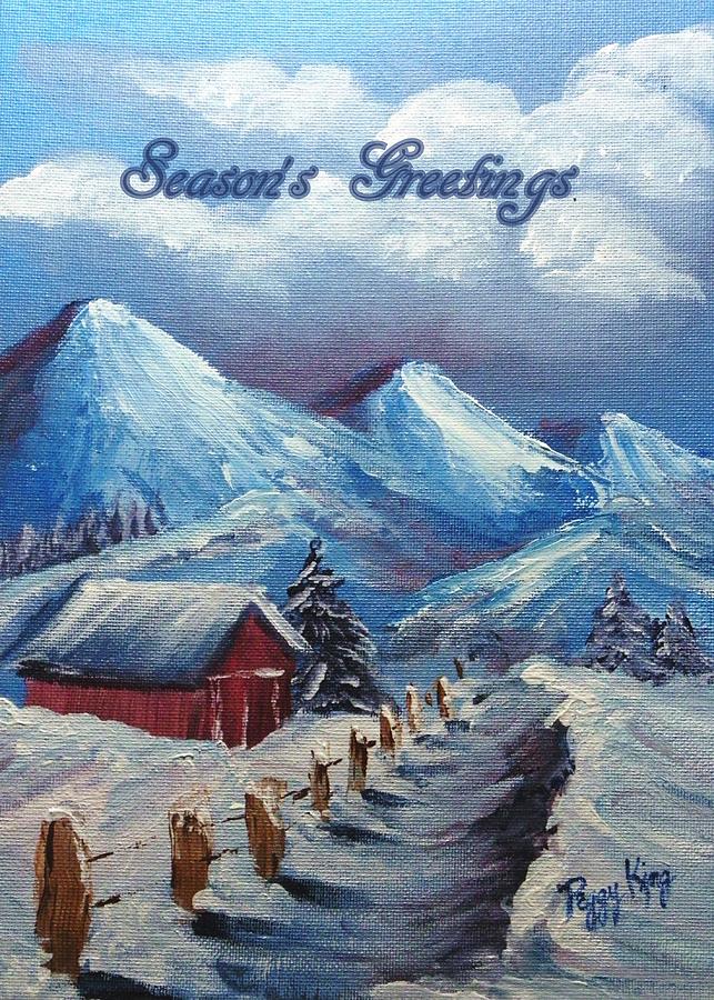 Snow Path - Seasons Greetings Painting by Peggy King