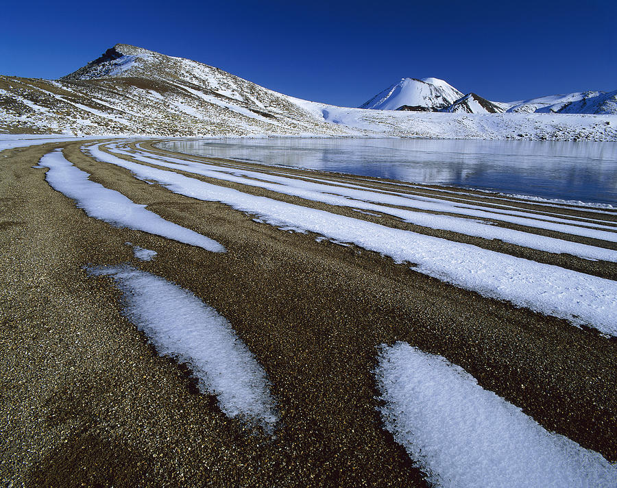Snow Patterns Near Blue Lake Mt Photograph by Harley Betts