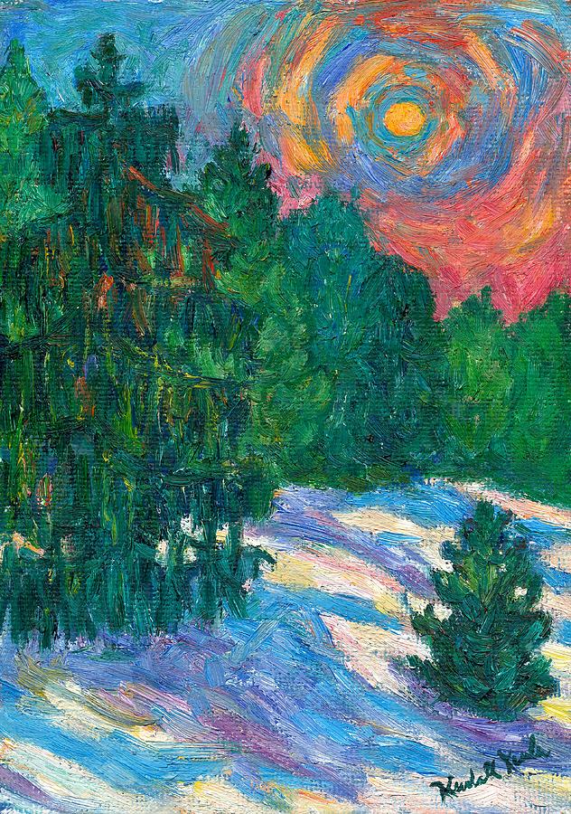 Snow Pines Painting by Kendall Kessler
